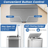 Motion Sensor Garbage Can with 2 Removable Waste Bins-Silver