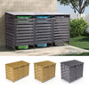 Outdoor Wooden Wheelie Bin Store Garden Cupboard Shed Dustbin Storage Cover Unit