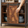 Vintage Industrial Sideboard Rustic Drinks Cabinet with Shelf Side Storage Unit