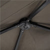 Grill Gazebo, Outdoor BBQ Gazebo with Height-adjustable Shelves, 2.4x1.5m, Brown