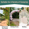 Metal Arch Trellis Arbour for Climbing Plants with Gate - 7ft