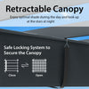 Outdoor Retractable Pergola Aluminum Grill Canopy Metal Shelter Grape Trellis