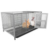 Large Stainless Steel Chicken Coop Run Cage Farm Poultry Pen with Removable Tray