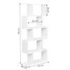 5-tier Bookcase Industrial S-Shaped Bookshelf Modern Storage Display Rack