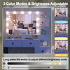 Dressing Table with LED Mirror Modern Makeup Desk Vanity Table+5 Drawers White