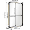 Rustic Metal Pipe Mirror Rectangular Decorative Wall Mirror with Attached Hanger