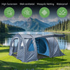 Family Tent 5-6 Person Tunnel Camping Tent Waterproof Shelter With Awning Canopy