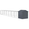 Chicken Cage with Run Anthracite 117x813x123 cm Galvanised Steel