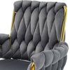 6 Pcs Rotatable Dining Chairs Velvet Padded Metal Legs Kitchen Swivel Chair Grey