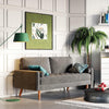 Modern Vesgantti 2 3 Seater Sofa 176cm with 2 Bolster Pillows & Wooden Legs New