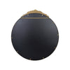 32" Large Ornate Glam Round Wall Mirror Baroque Embossed Framed Vanity Mirror