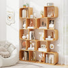 Decorative Storage Organizer 5-Tier Bamboo Bookshelf-Natural