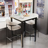 Real Marble Bar Table Breakfast Kitchen Dining Room Furniture Modern Tall Square