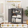 GAINOOM Bathroom Gray Floor Storage Cabinet 80cm Cupboard Buffet Cabinet