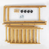 Wooden Open Wardrobe Garment Rack Clothing Hanging Shoe Rack Shelf With Pulley