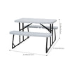Kids Table and Chairs Set Folding Children Dinner and Learning Table Bench Chair