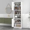 Kitchen Pantry Cabinet 190cm Tall Freestanding Cupboard w/ Doors & Shelves White