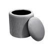 Round Footstool Pouffe Storage Ottoman Padded Seat Footrest Vanity Stool Chairs