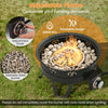 Portable Outdoor Propane Fire Pit Small Round Fire Bowl Camping