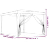 Bopdu Gazebo With Sidewalls Marquee Party Tent with 4 Mesh Sidewalls B8S7