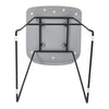 2xGrey Bar Stool Tall Kitchen Stool Breakfast High Chair Home Ergonomic Backrest