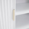 Dusk Evie Matte Warm White & Gold Effect TV Stand RRP £499