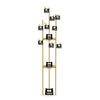 Metal Hall Tree Clothes Stand Coat Rack Hat Handbag Hanger with 3 Shelves