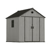 Gabled Plastic Tool Shed 8x8FT with Foundation Lock for Outdoor Garden Storage