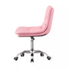 Adjustable Cushioned Computer Desk Office Chair Chrome Legs Lift Swivel Chairs