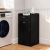 Bathroom Storage Cabinet with Drawer & Removable Hamper-Black