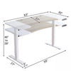 160cm Double Motor Height Adjustable Standing Curved Desk, Four Automatic Height