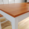 Dining Table and Chairs for 4 People Kitchen Table Set Brown&White Solid Wooden