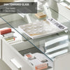 Dressing Table LED Lights Mirror Drawers Glass Door Cabinet Make up Desk Stool