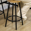 Breakfast Bar Table Set 5 Piece Industrial Dining Table Stools for Kitchen Home