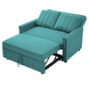 2 Seater Sofa Bed, Convertible Pull Out Sofa Bed with Adjustable Backrest, Green