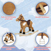 Kids Plush Rocking Horse with Softly Padded Riding Saddle Moving Mouth Sounds