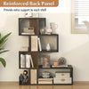Costway 5-Tier S-Shaped Bookshelf Z-Shelf Bookcase Home Modern Display Shelf