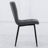 Set of 2/4Pcs Dining Chairs Velvet/PU Padded Seat Metal Legs Home Office Kitchen