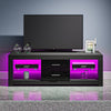 Modern TV Stand High Gloss Doors Entertainment Unit Cabinet With RGB LED Lights