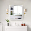 White Mirrored Wall Mounted Bathroom Cabinet Storage Cupboard Adjustable Shelf