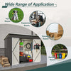 Garden Shed Pent Roof 4X8FT Metal Free Foundation Base Storage House Anthracite