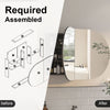 Oval Bathroom Mirror Cabinet w/ Shelf Wall Mounted For Bathroom White Storage