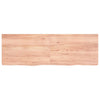 GuyAna Wall Shelf Brown 120x40x4 Treated Solid Wood Oak,Wall Shelves, P2P7