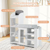 Convertible Wooden Play Store with Shopping Cart & Chalkboard-White