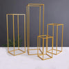 2PCS Rectangular Flower Stand Centrepiece Pedestal Metal Wedding Decorations