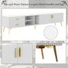 TV Entertainment Unit for Living Room with Drawer Doors Sideboard Cabinet White