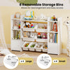 142 cm Large Toy Storage Organizer Toddler Storage Cabinet-White