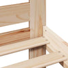 Bed Frame without 135x190 Double Solid Wood Pine Q3C4