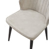 Set of 2 Faux Leather/Suede Dining Chairs Metal Legs Reception Restaurant Chair