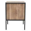 Industrial Bedroom Nightstand Compact Bedside Table One Drawer Storage Cabinet